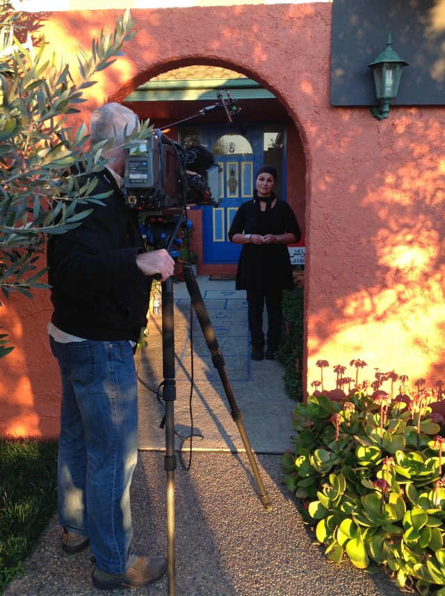Fatima Killeen filming at home in Canberra, Australia