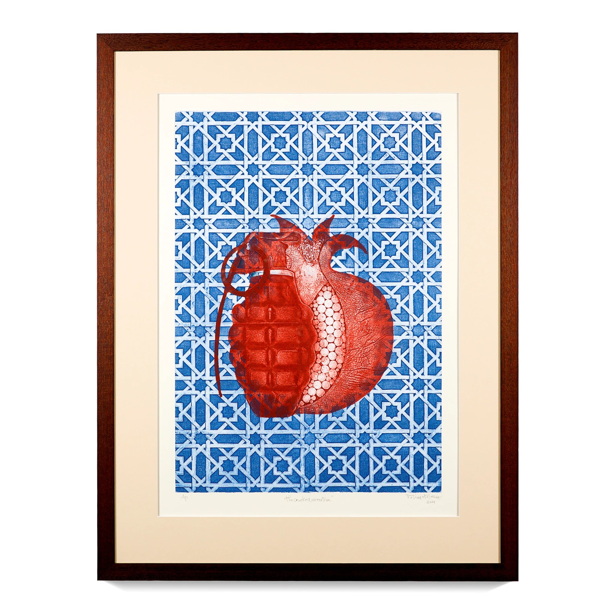 The Cooked Narrative (2021) - Fatima Killeen - www.fatimakilleen.com - collograph - Australian Muslim Artists Art prize 2021